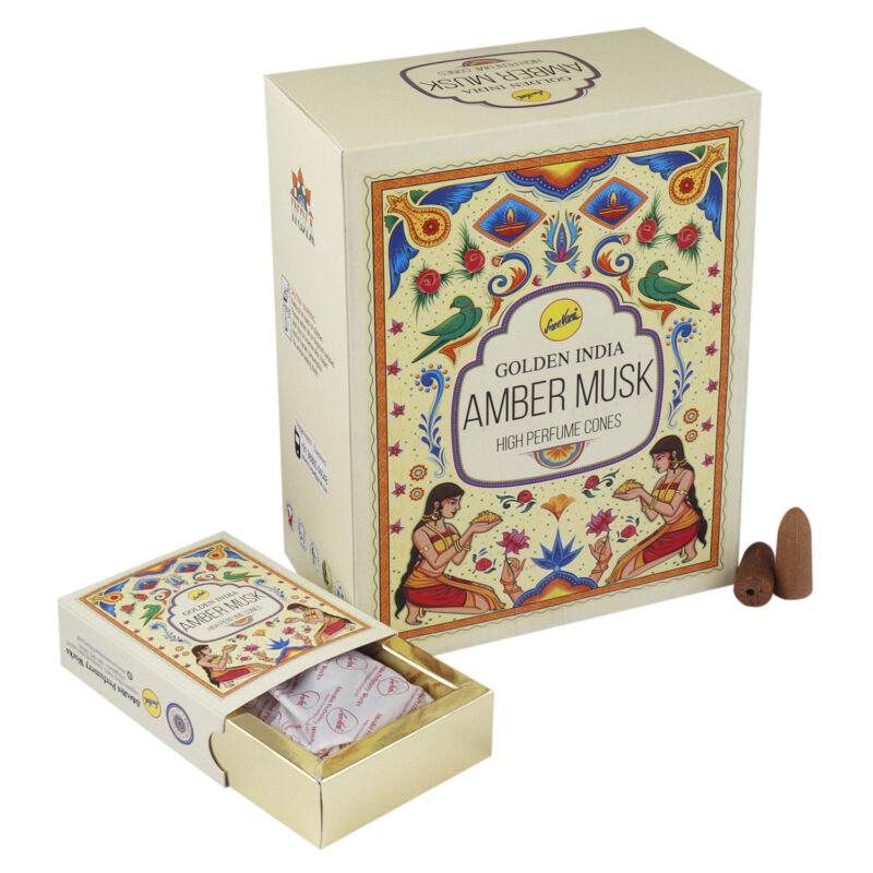 Amber musk backflow incense cones