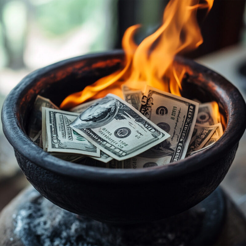 Ancestor money burning ritual service