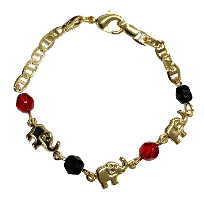 Baby azabache lucky elephant bracelet 43028