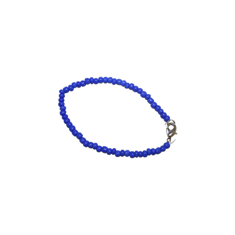 Blue single beaded santeria bracelet 79054