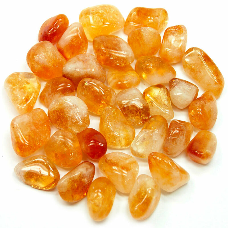 Citrine tumbled stone