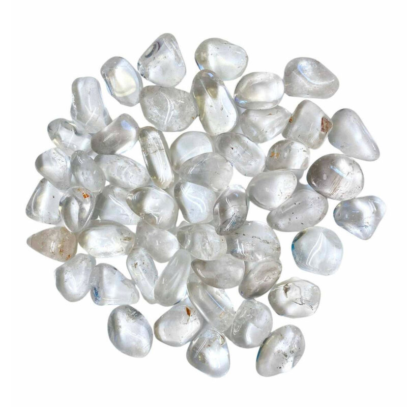 Clear quartz tumbled stone