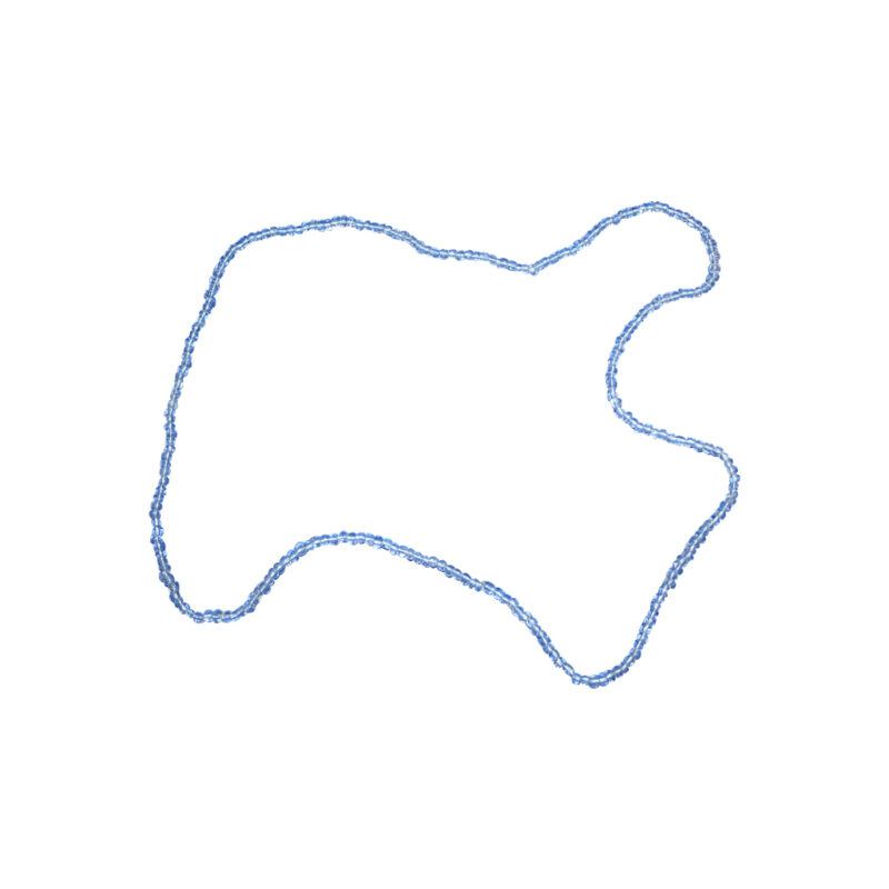 Clear collar beaded necklace 44295