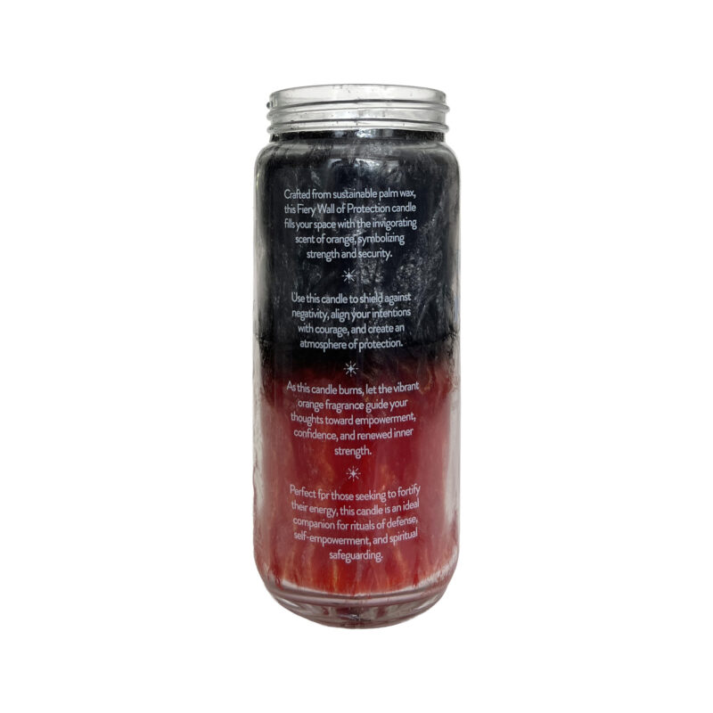 Fiery wall of protection candle palm wax 02