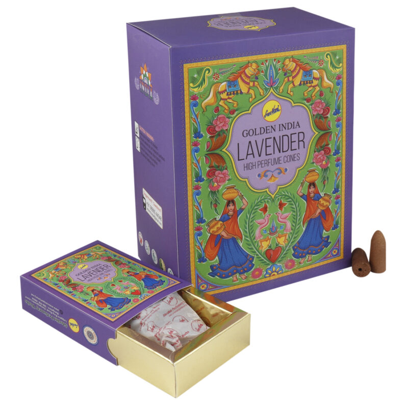 Lavender backflow incense cones