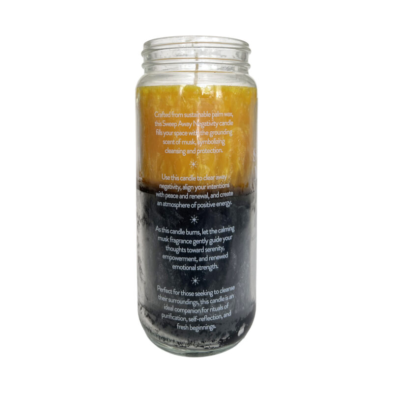 Sweep away negativity candle palm wax 02